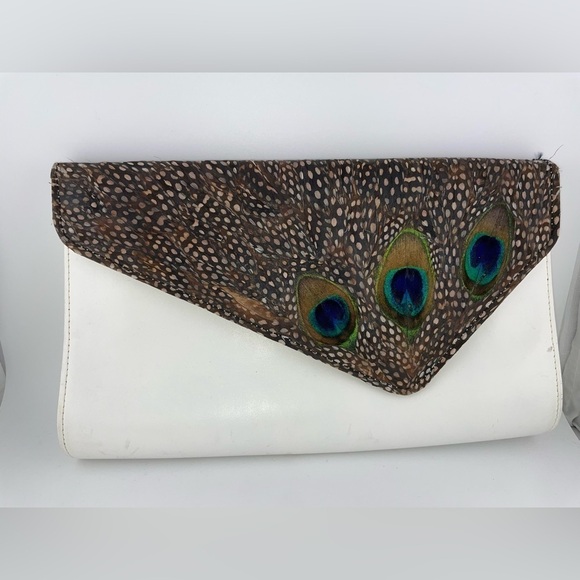 Julius Resnick Peacock and Ivory leather Handbag, 1960's​​​​​​​​​ - Picture 1 of 7